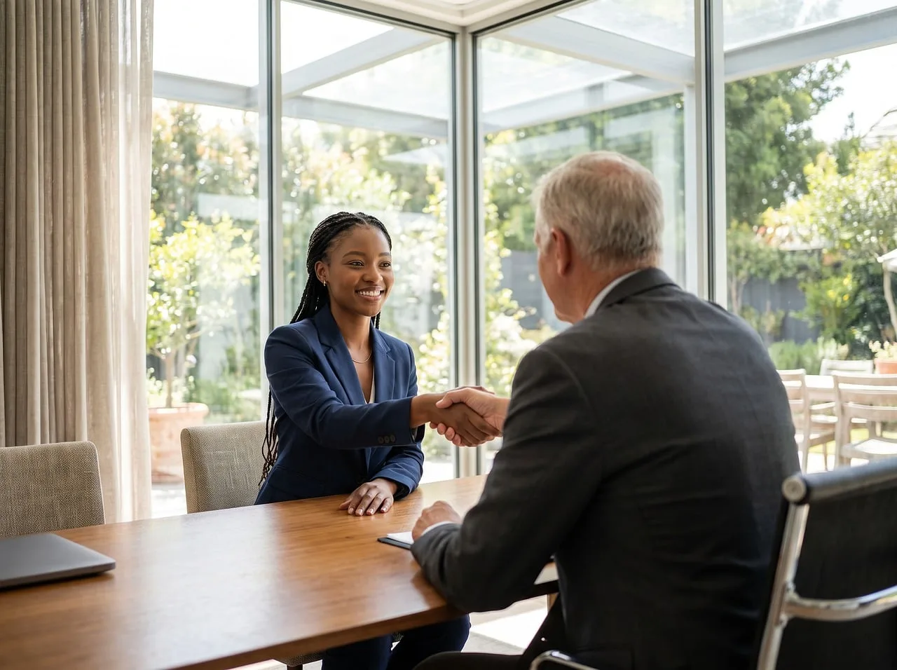 handshake, meeting, businesswoman, office, recruitment, diversity, spring environment, meeting room, collaboration, business agreement, professional environment, business growth, career development, employment, smiling, trust relationship, career, corporate culture, agreement, work relationships, leadership